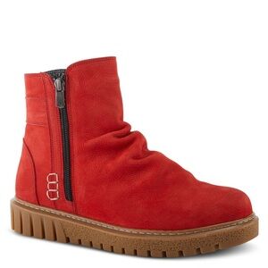NEW SPRING STEP SHOES addlyn bootie in red nubuck size 37